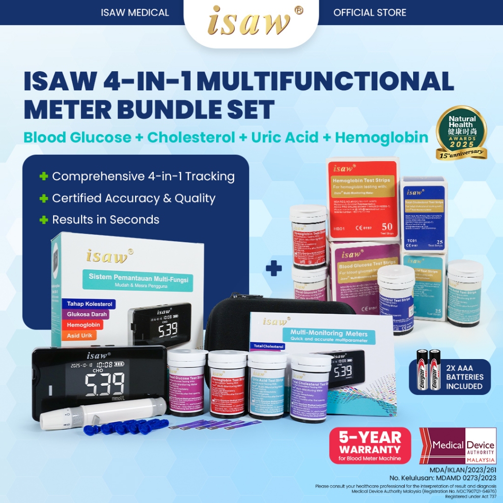 Set Lengkap ISAW® Multi-Monitoring + Jalur Ujian + Lancet Percuma ...