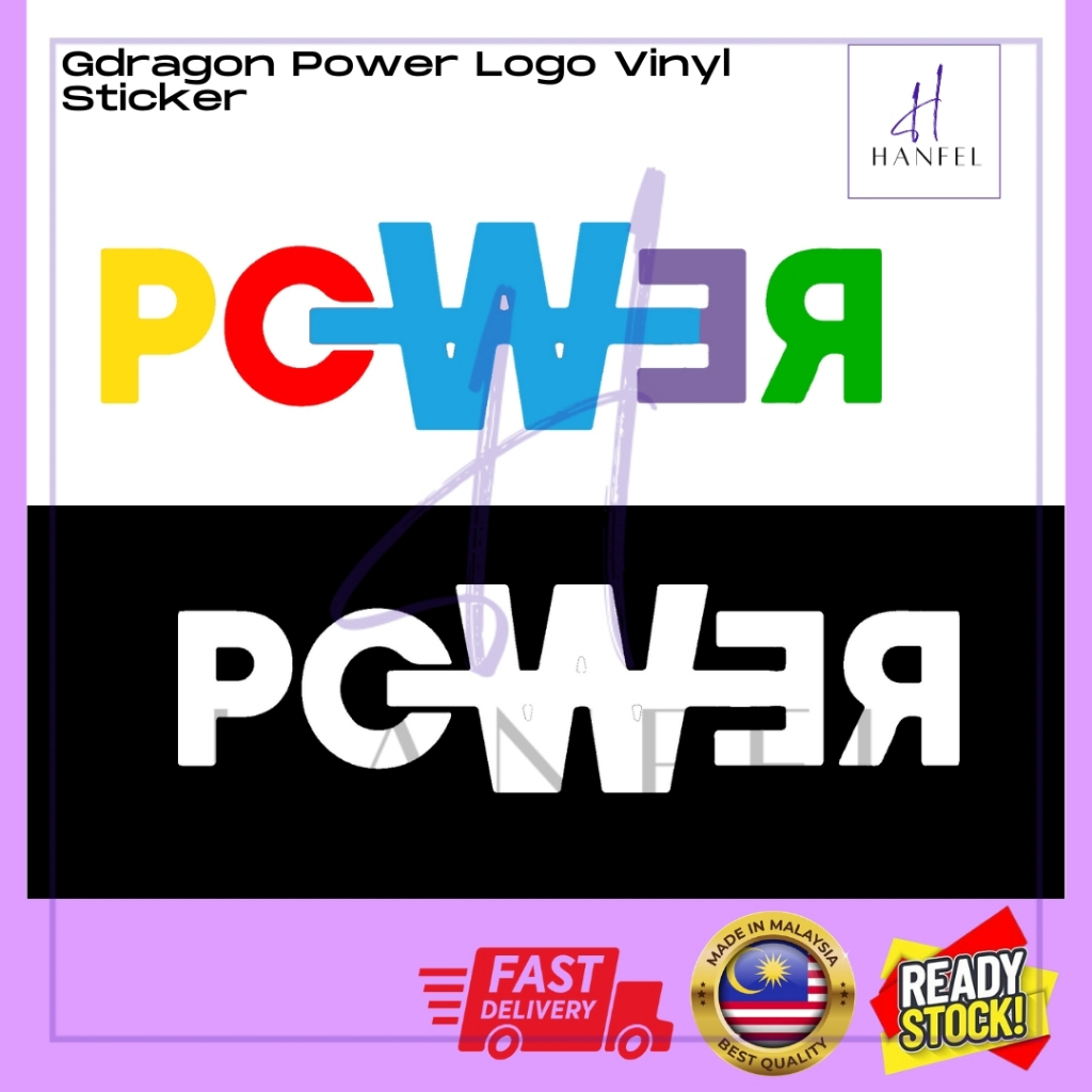 G-DRAGON POWER BIGBANG LOGO Kpop GD vinyl Sticker ( Die-cut ) | Shopee ...