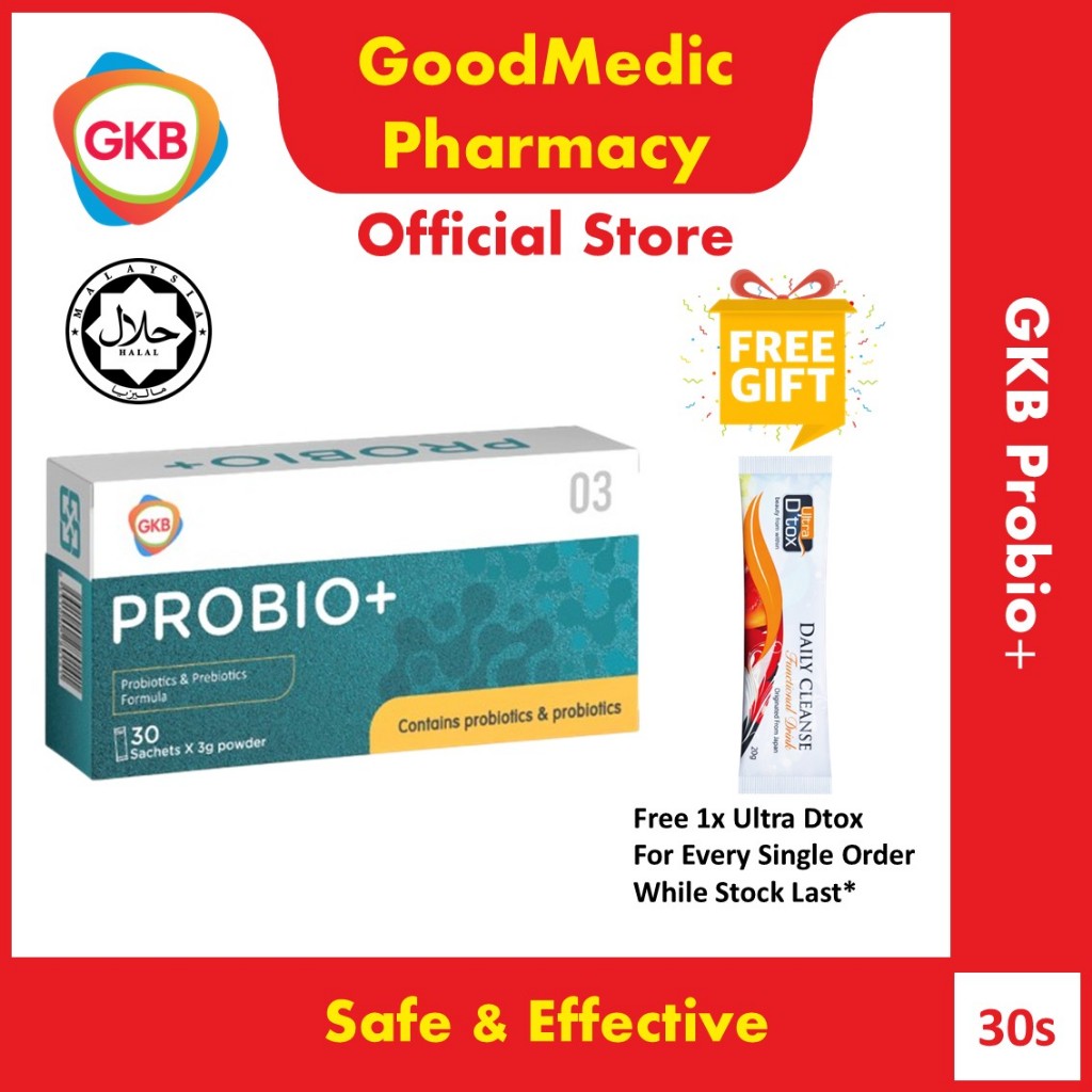 GKB Probio+20 Billion CFU Probiotics and Prebiotics Formula For Gut ...