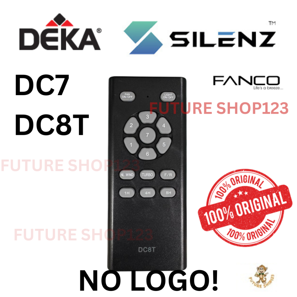DEKA/SILENZ/FANCO/KRONOS DC8T REMOTE DC7 REMOTE SILENZ DC8T FANCO DC8T ...