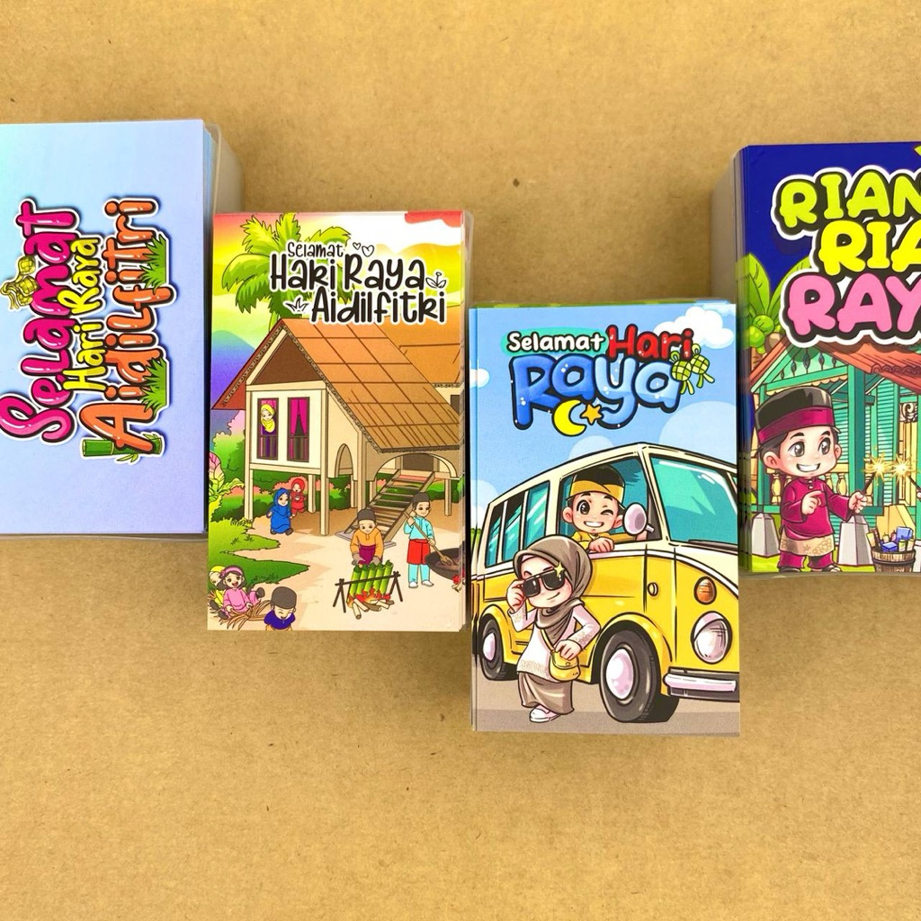 𝐋𝐀𝐃𝐘𝐑𝐀 𝐎𝐅𝐅𝐈𝐂𝐈𝐀𝐋 KAD RAYA GORES MINI SMALL WISH CARD HARI RAYA ...