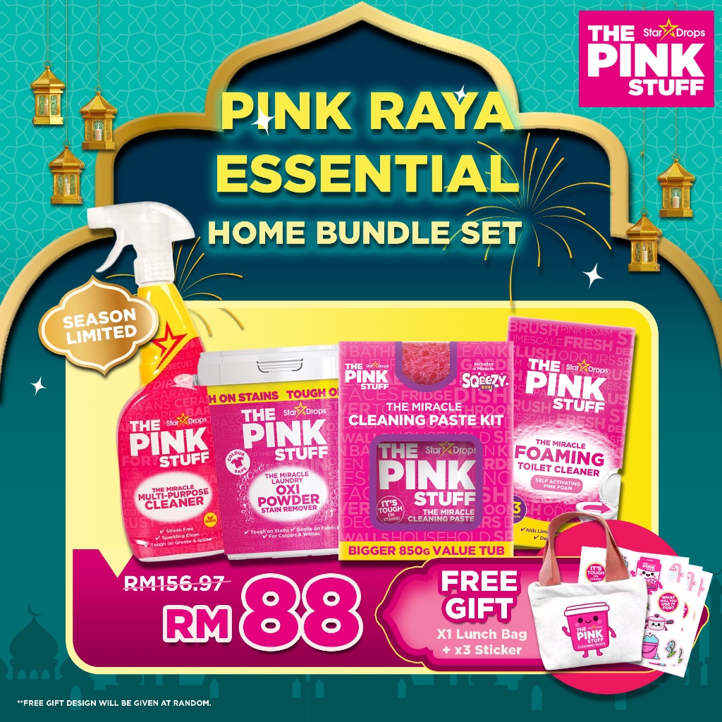 The Pink Stuff PINK RAYA ESSENTIAL Home Bundle Set RM88 | Shopee Malaysia