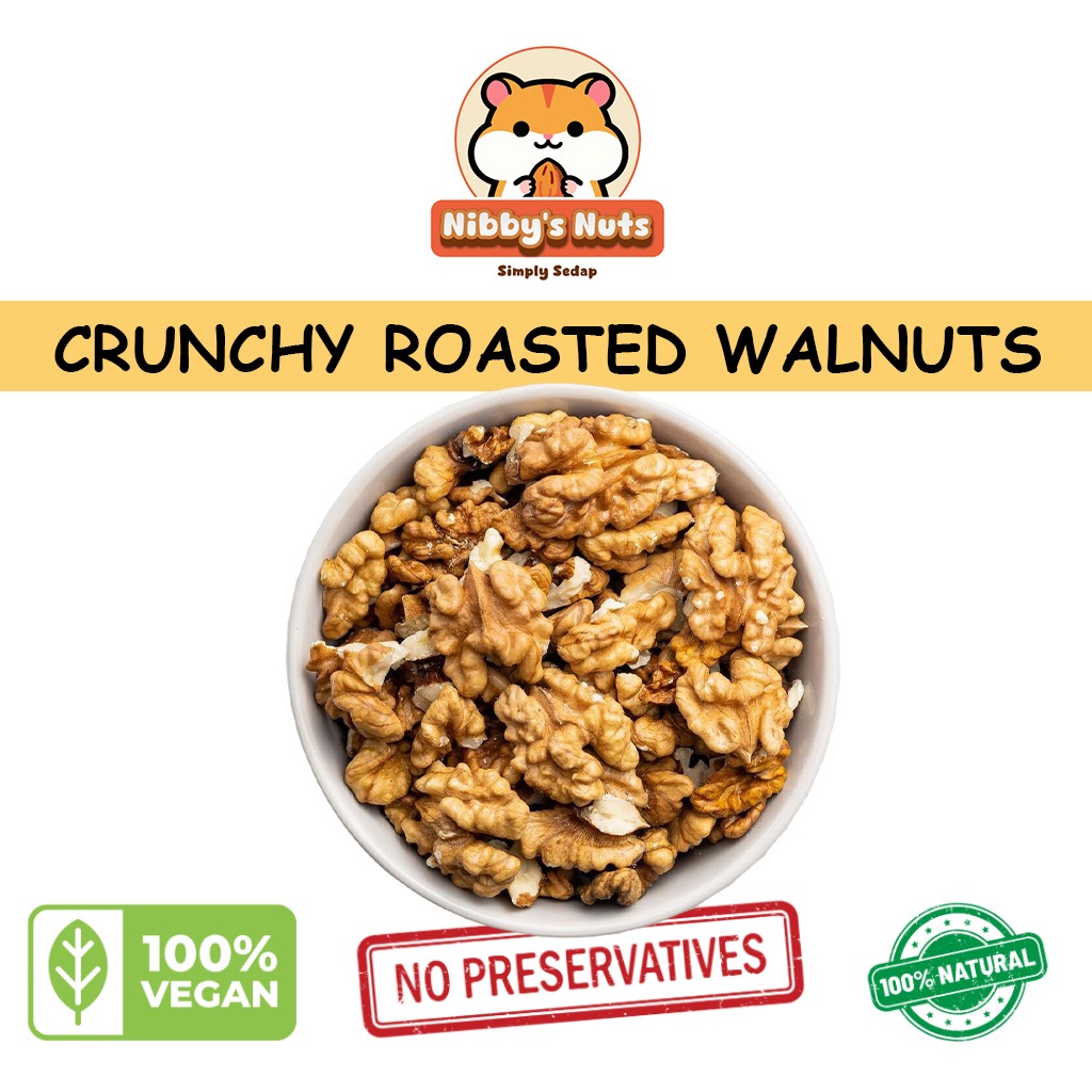 Nibby's Nuts | CRUNCHY Roasted Walnuts | Kacang Kenari Panggang | 烤核桃 ...