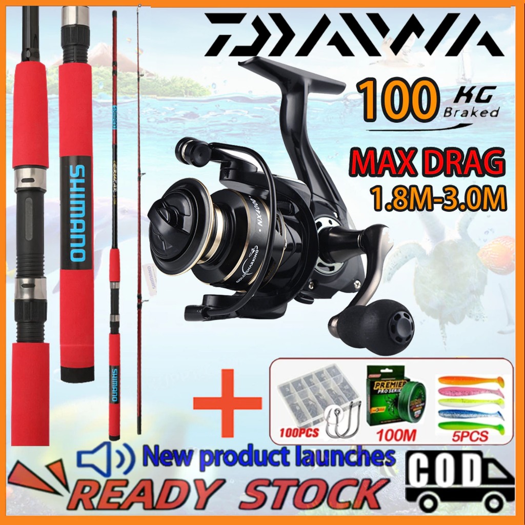DAIWA Fishing Rod Set Barang Mancing Set Fishing Combo Set Joran ...