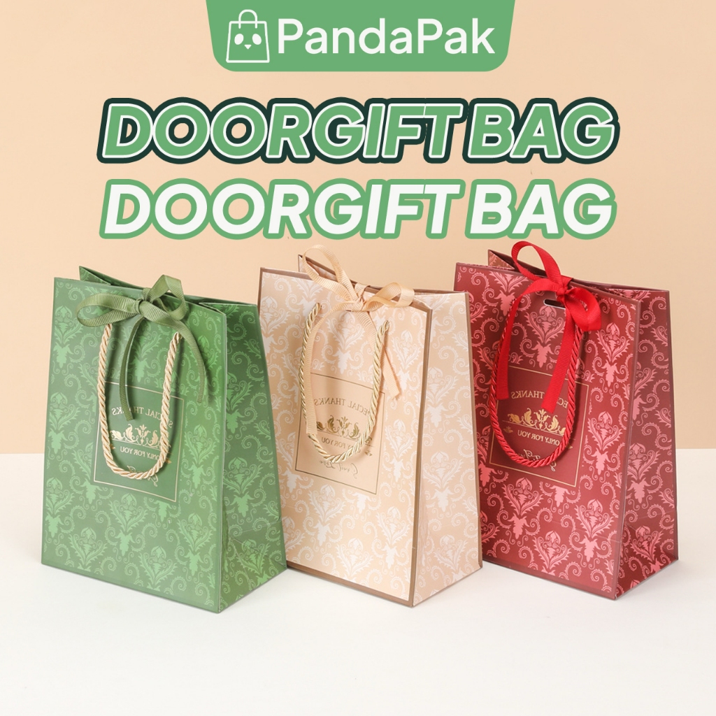 Beg Hadiah Kahwin Special Thanks Paper Bag Ribbon Handle Gift Bag ...