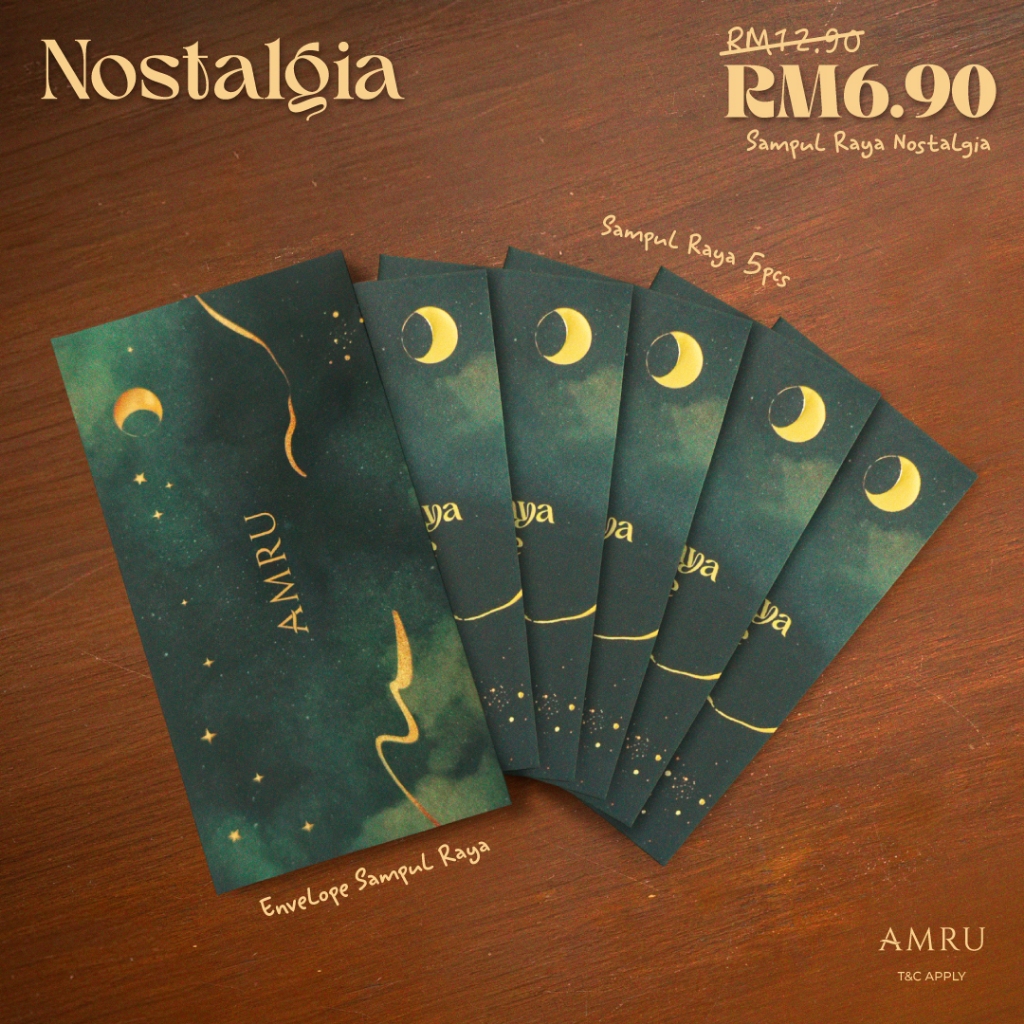 AMRU Nostalgia Premium Sampul Raya Set Money Packet (5 Pieces) | Shopee ...