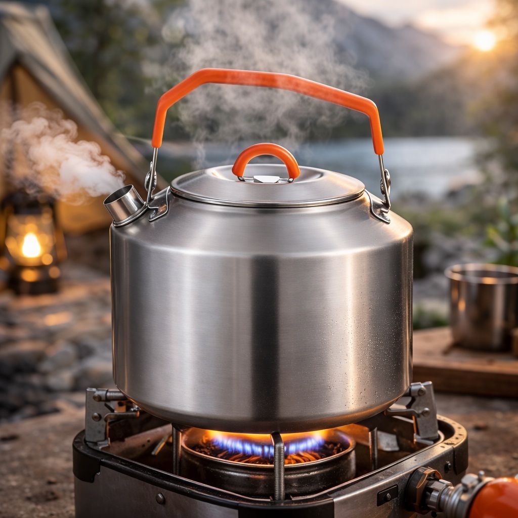 Camping Boil Tea Coffee Kettle Teapot 304 Stainless Steel 800ml 1500ml ...