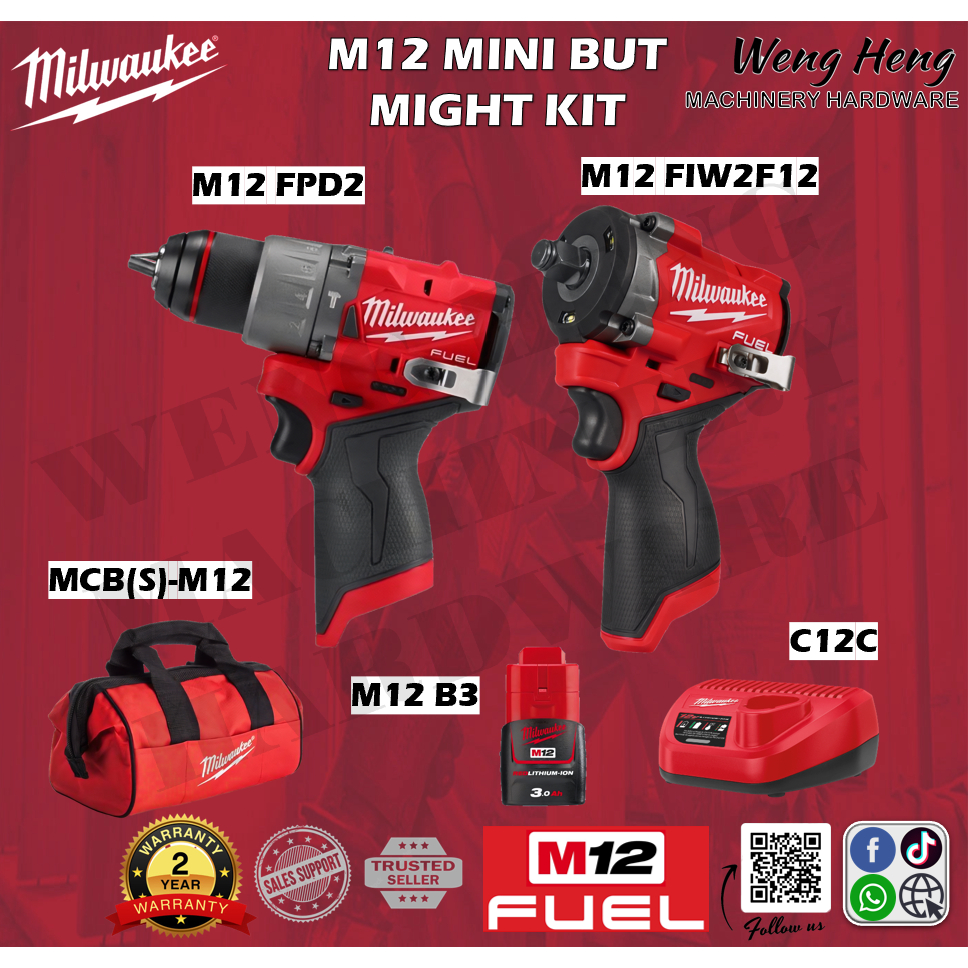 Milwaukee Combo Promotion M12 Mini But Mighty Kit - M12 FPD2 / M12 ...