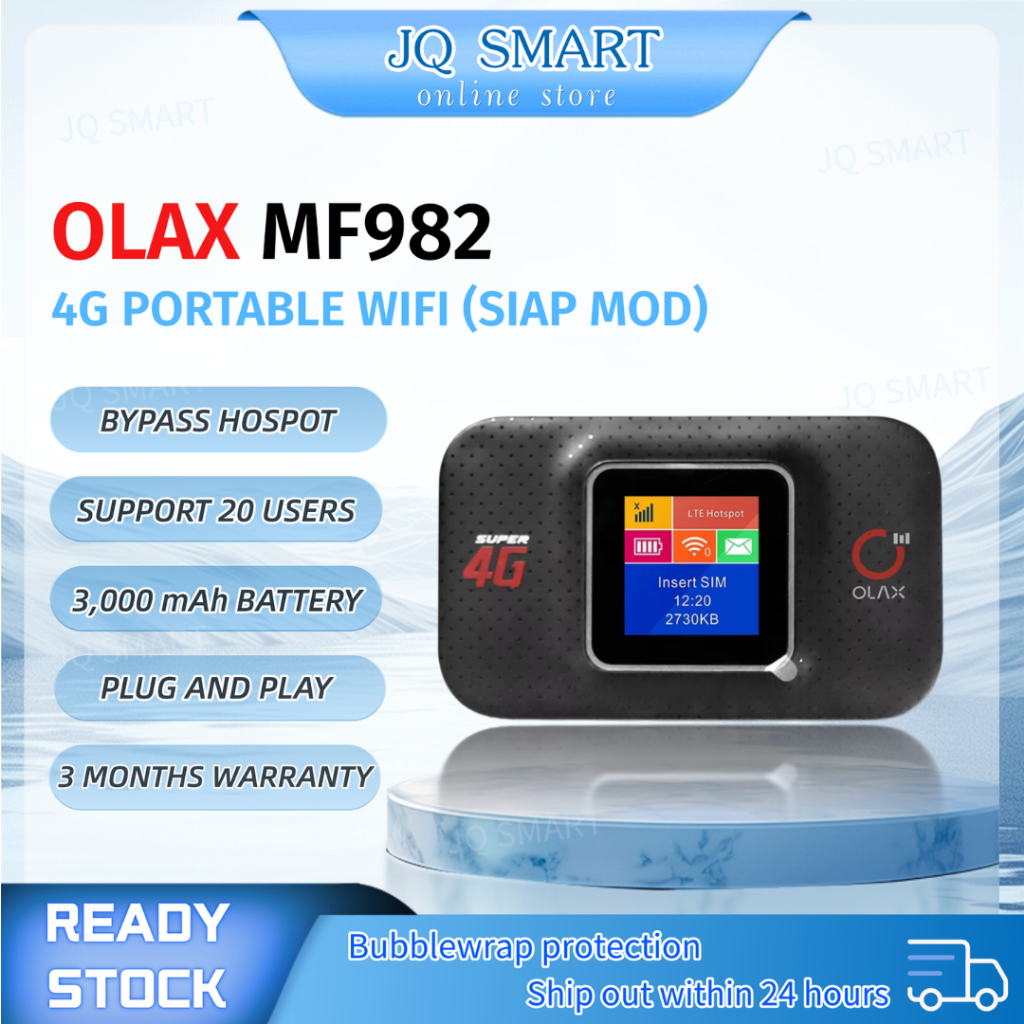 OLAX MF982 4G portable wi-fi with 3000mAh Battery bypass unlimited ...