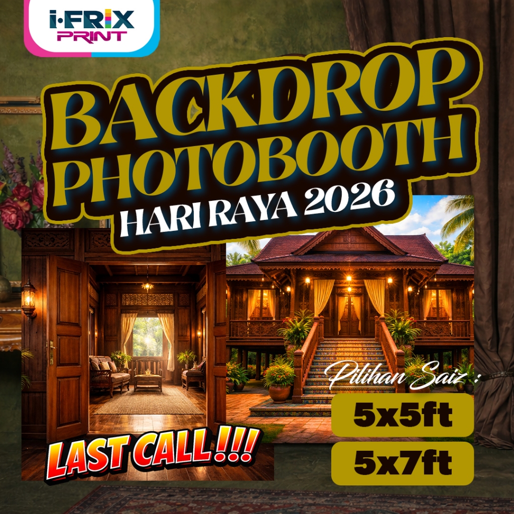 🌙READY DESIGN🌙 BACKDROP PHOTOSHOOT HARI RAYA AIDILFITRI 2026 | MASJID ...