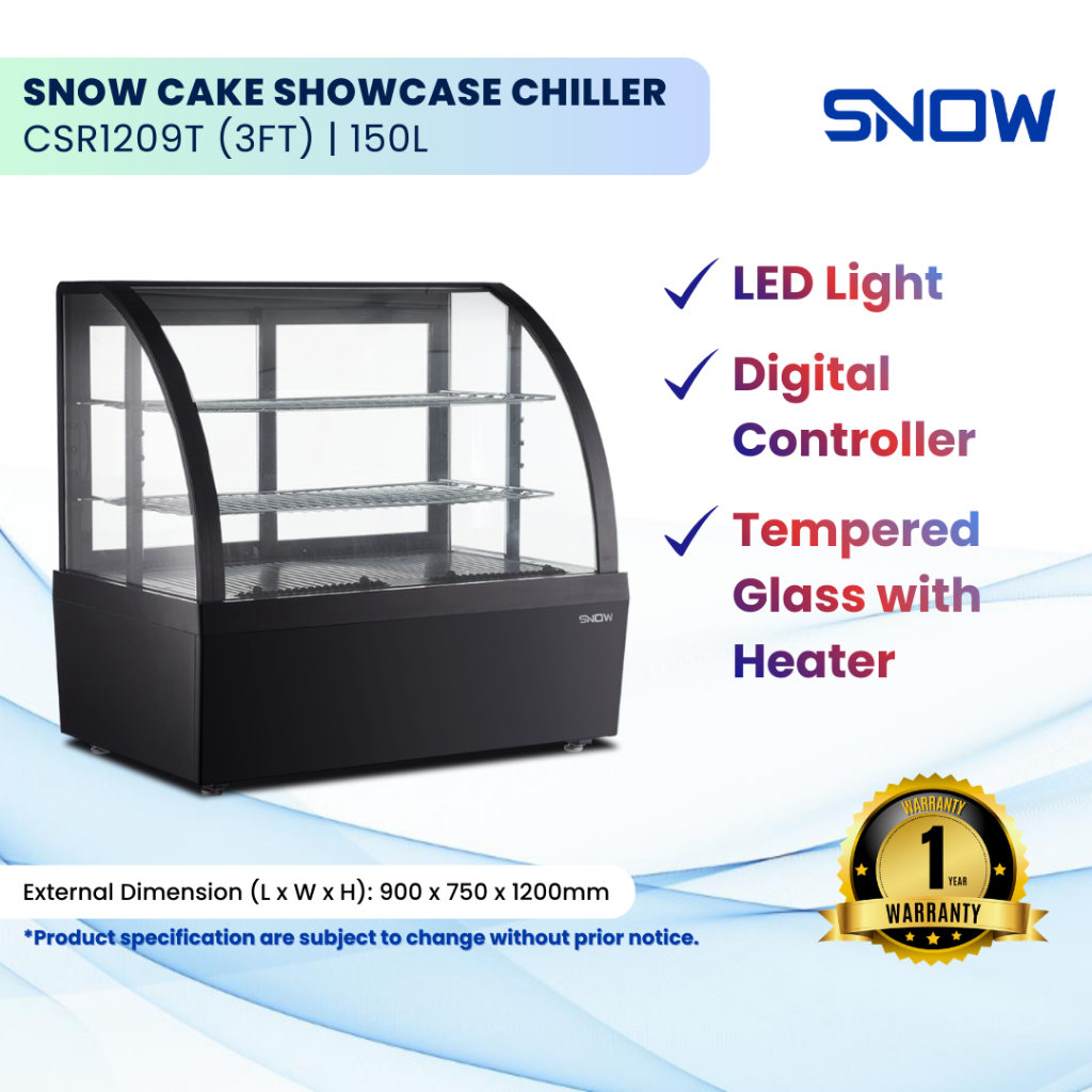 SNOW COUNTERTOP/ DISPLAY CHILLER 150L (1 year Warranty) / CSR1209T ...