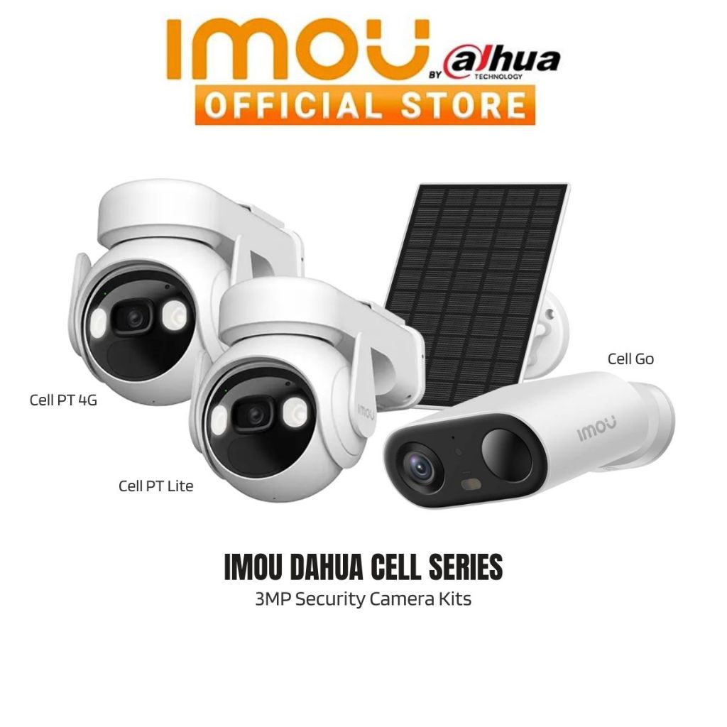 IMOU Dahua Cell Series 3MP Security Camera Kits Cell Go Full Color ...