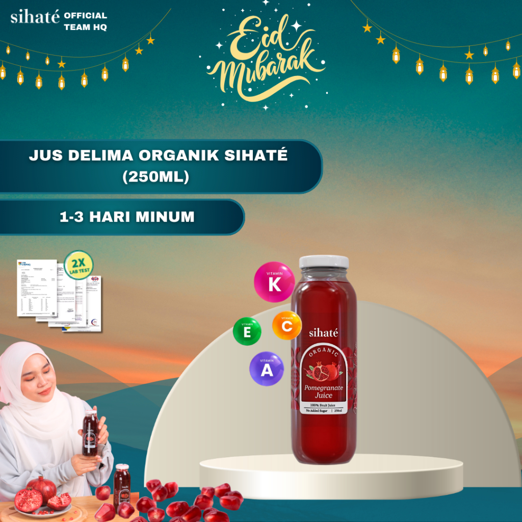 Sihate Jus Delima Organik Pomegranate Juice Organic 250ml | Shopee Malaysia
