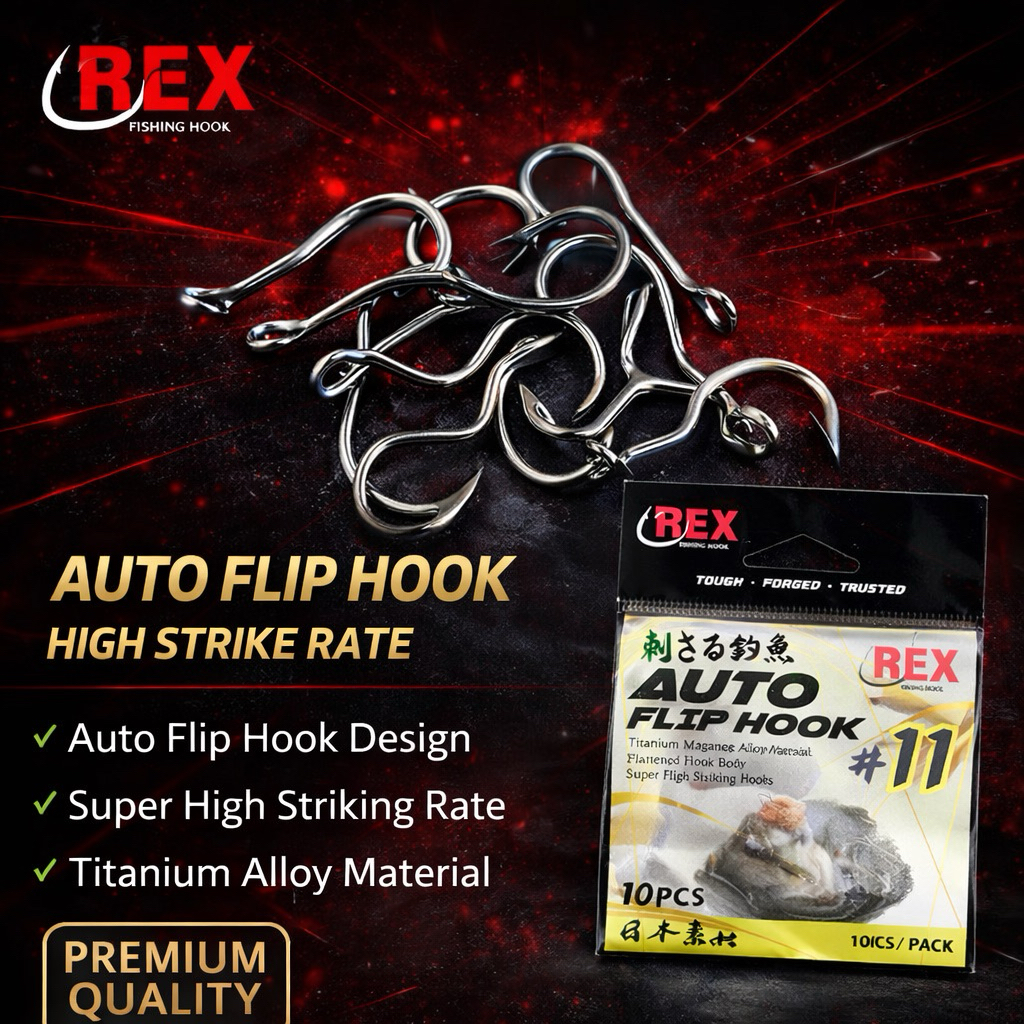 REX Auto Flip Matakail Fishing Hook Automatic Flipping Mata Kail ...
