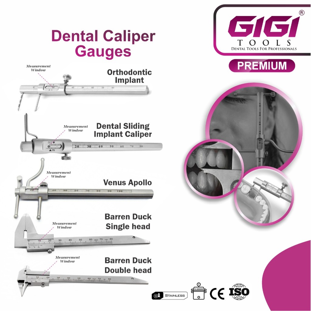 Gigi Tools Dental Calipers Gauges Boley, Sliding, Venus Apollo ...