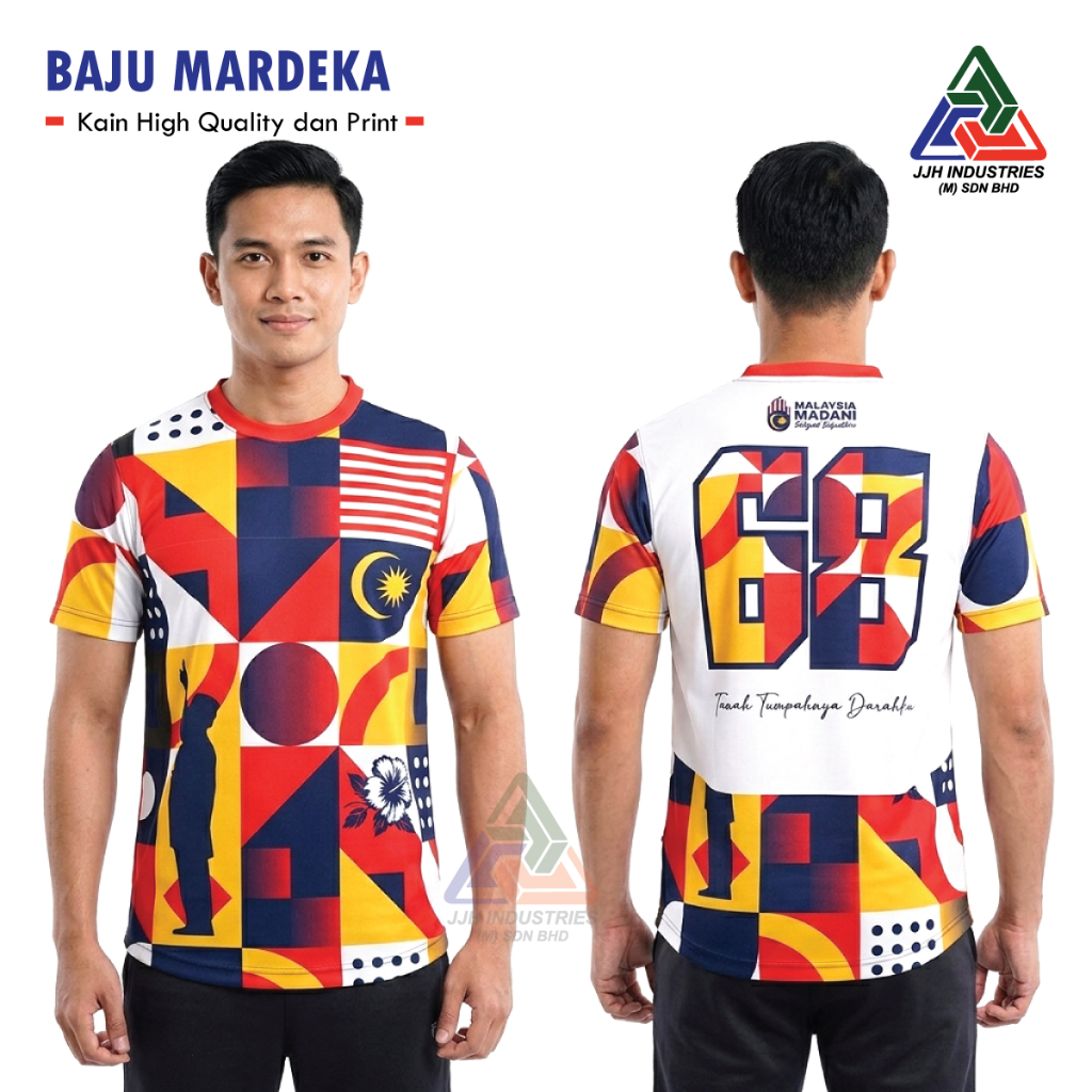 BAJU T-SHIRT MERDEKA KE 68th !!! MERDEKA GRADIANT STYLE DESIGN 2025 ...