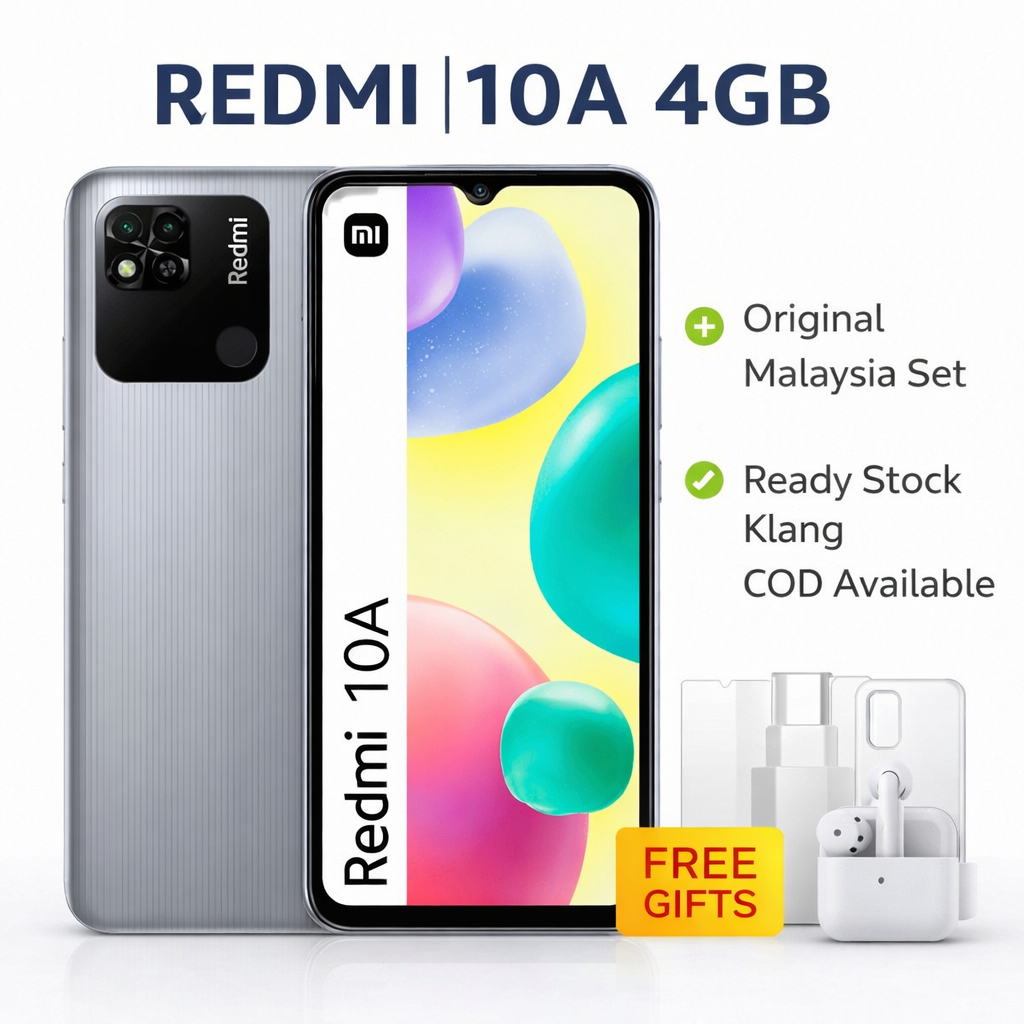 🔥PROMO🔥REDMI 10A 4GB + 128GB- Original XIAOMI Malaysia