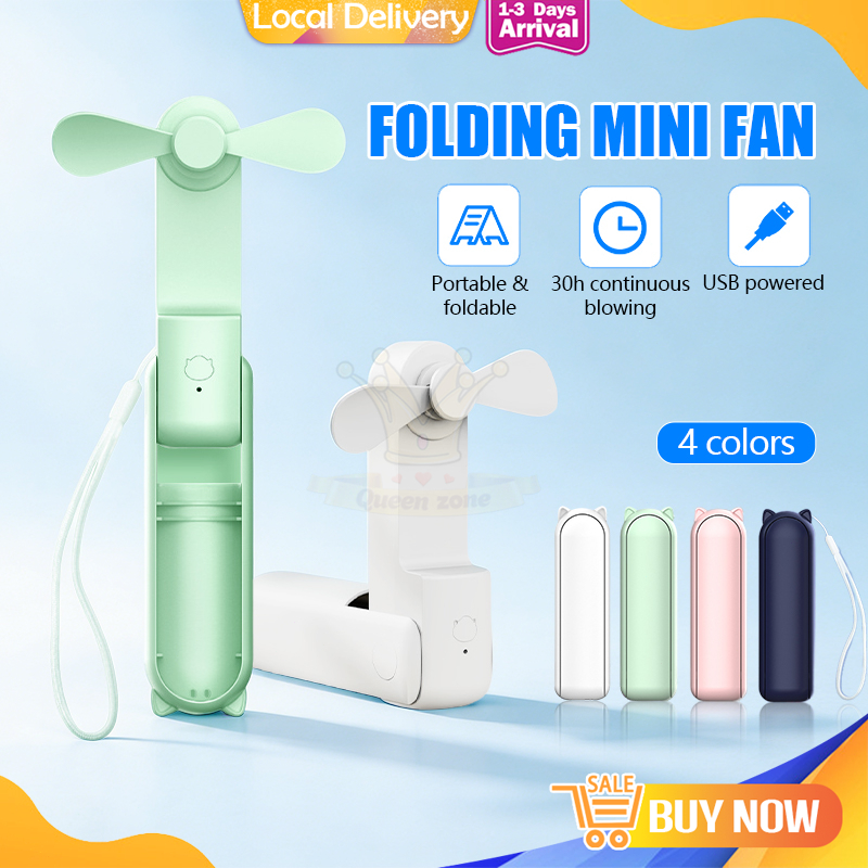 Mini Electric Fan Pocket Fan Multifunction Handheld Portable Outdoor ...