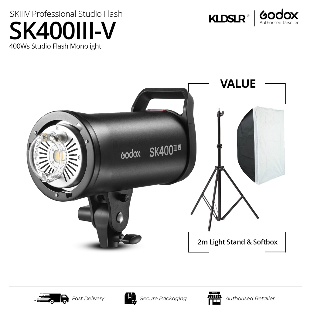 Godox SK400III-V / SK400II-V / SK400II V / SK400II Studio Flash ...