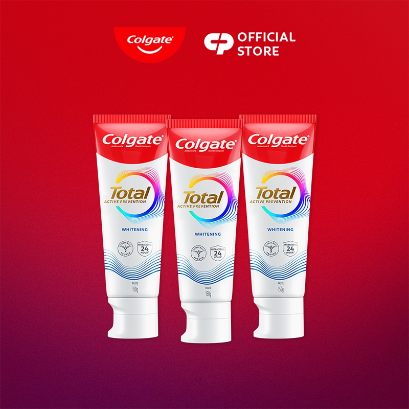 [Bundle of 3] Colgate Total Whitening Toothpaste 150g | Shopee Malaysia