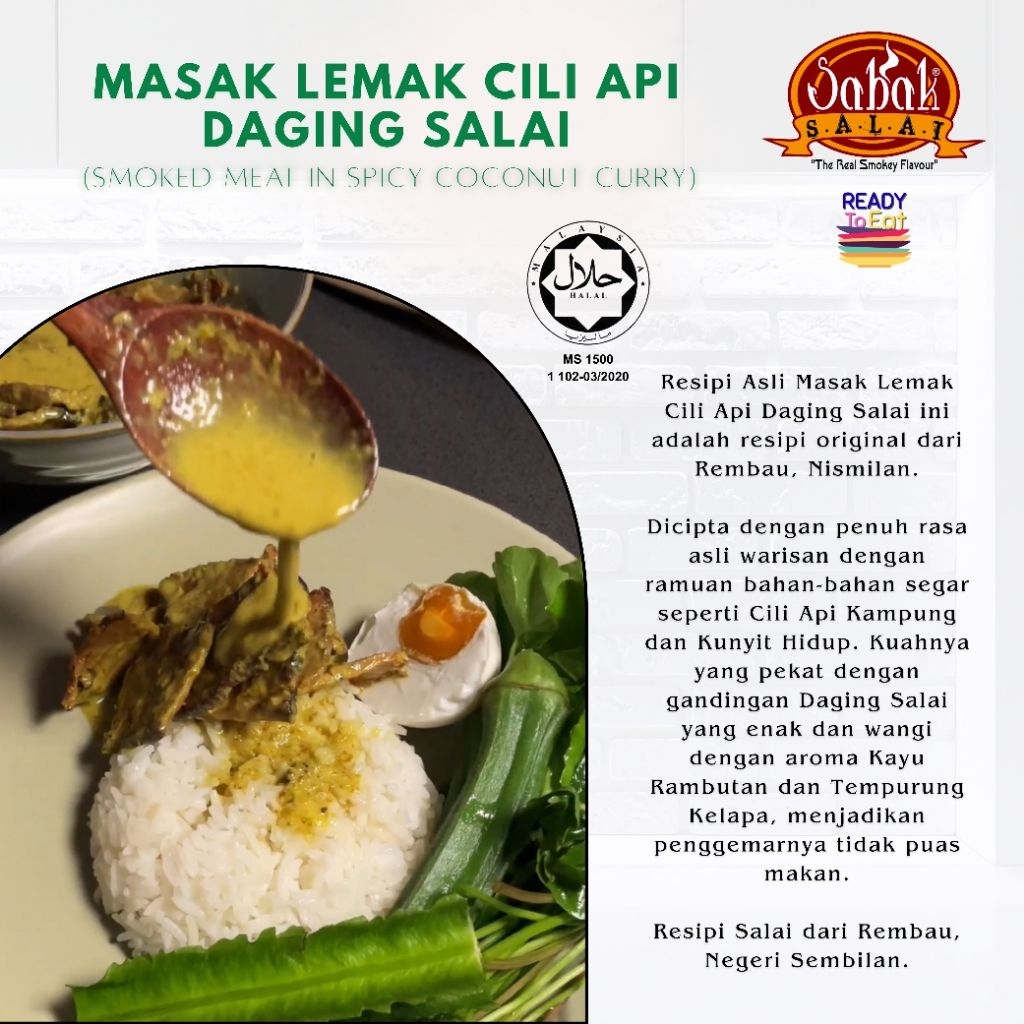 Daging Salai Masak Lemak Cili Api Ready To Eat 180g | Lauk Kampung ...
