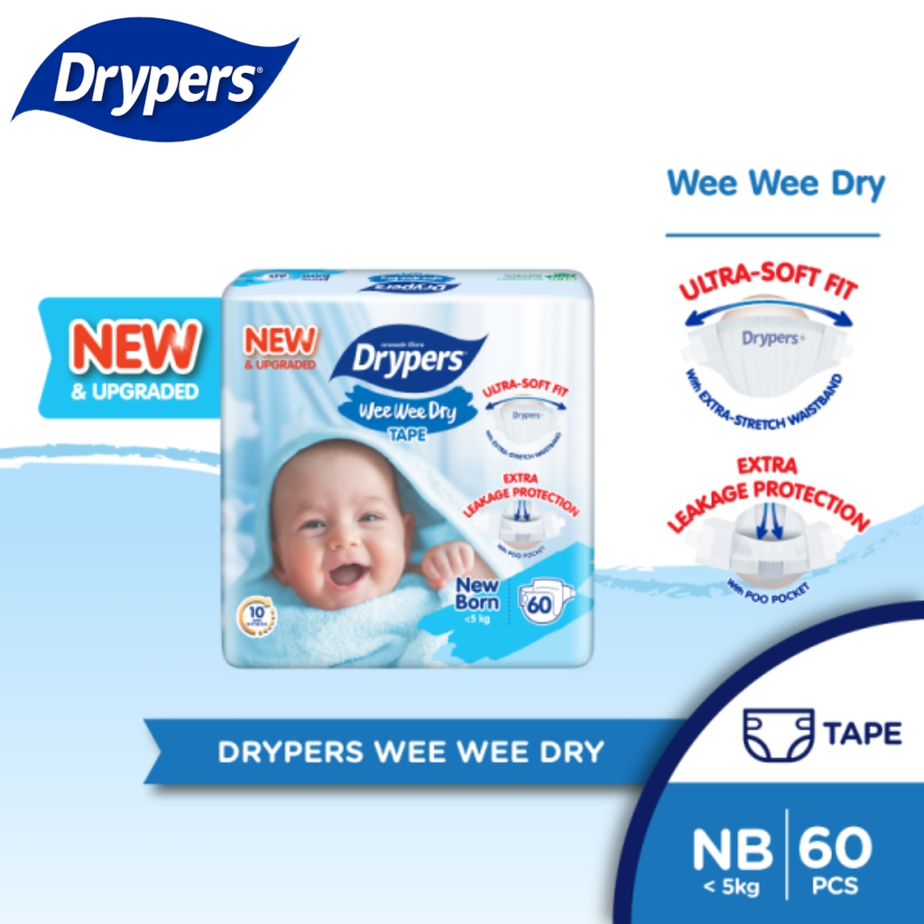 Drypers WeeWee Dry Tapes NB/S/M/L/XL | Shopee Malaysia
