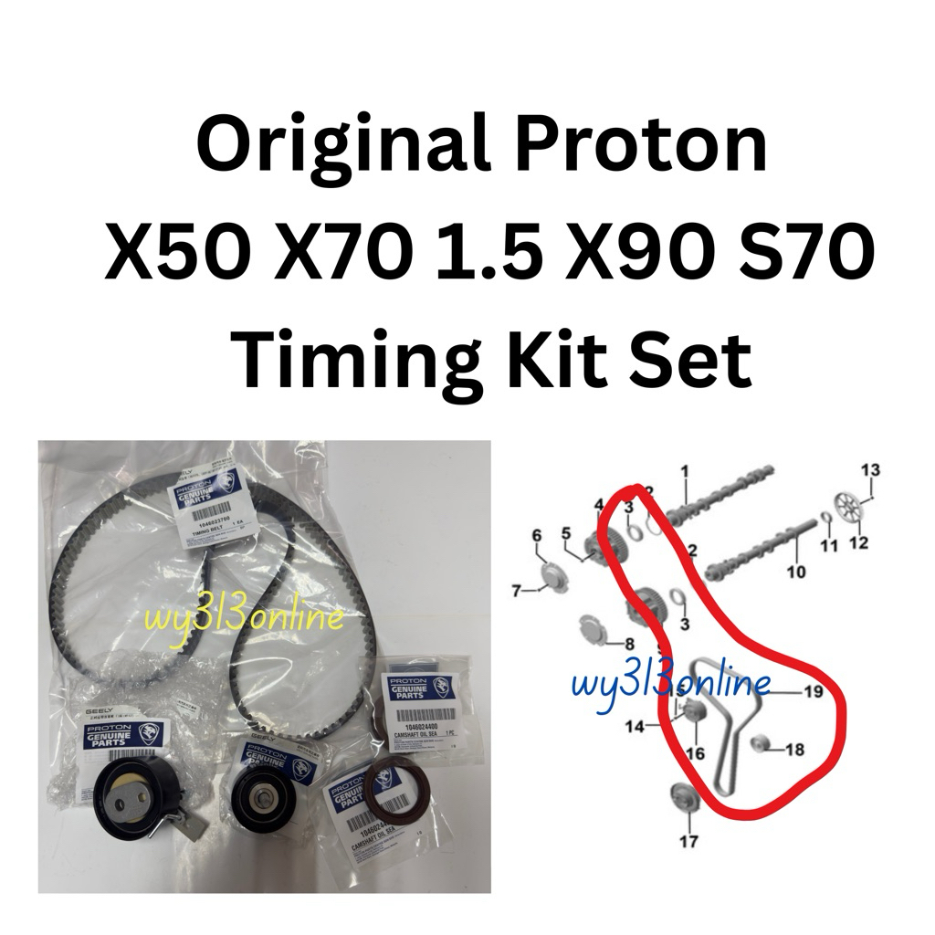 Original Proton X50 X70 1.5 X90 S70 Timing Kit Set | Shopee Malaysia