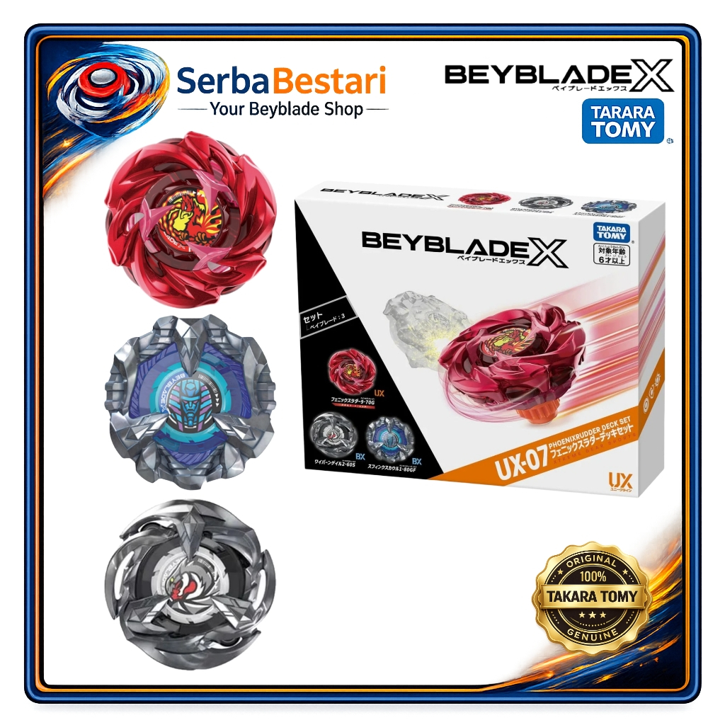TAKARA TOMY BEYBLADE X UX-07 PHOENIX RUDDER DECK SET | Shopee Malaysia
