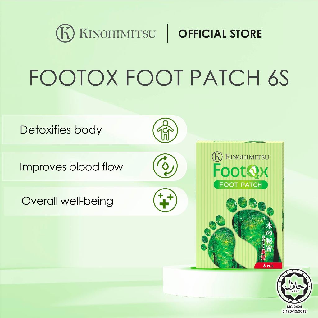[Trial Pack] Kinohimitsu Footox Foot Patch 6's | Detox Foot Patch ...