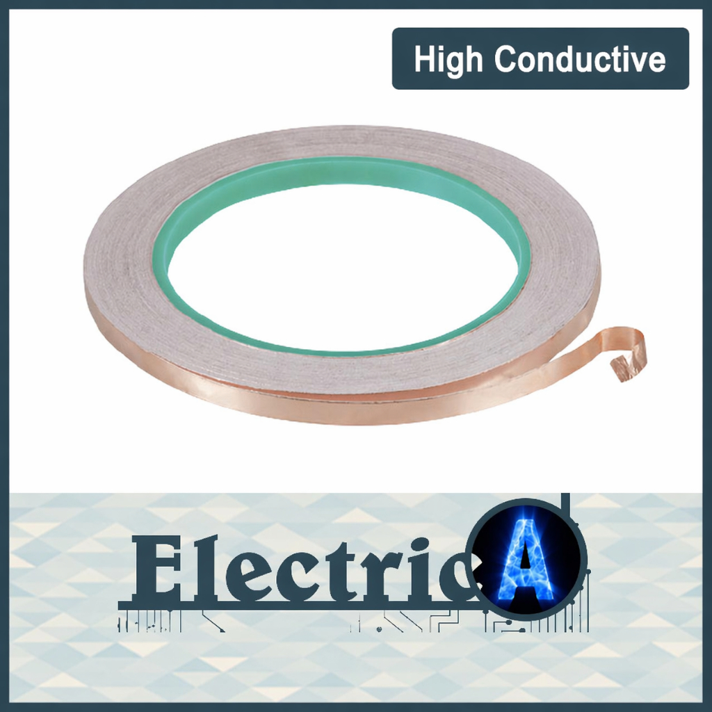 (High Conductive) Copper Tape 30m 5mm Adhesive Foil Copper Shield Eliminate EMI Anti-static Double-sided [ElectricA]