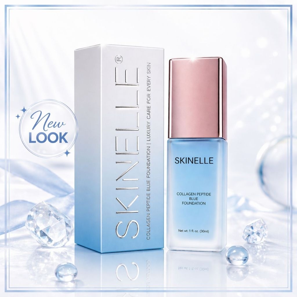 Skinelle Blue Foundation (Collagen Peptide). Set awet muda dan set ...