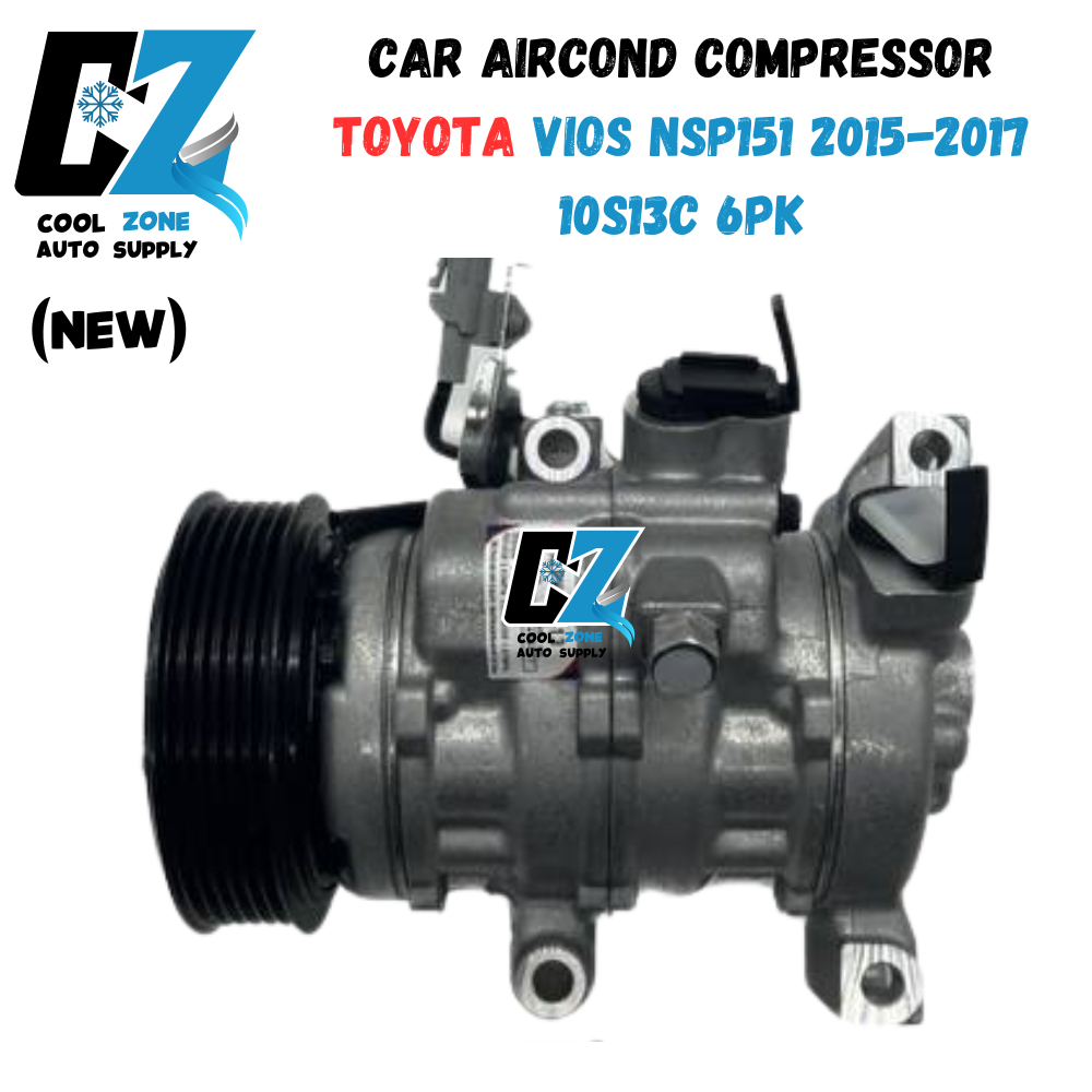 TOYOTA VIOS NSP151 COMPRESSOR 6PK 10S13C HIGH QUALITY COMPRESSOR ...