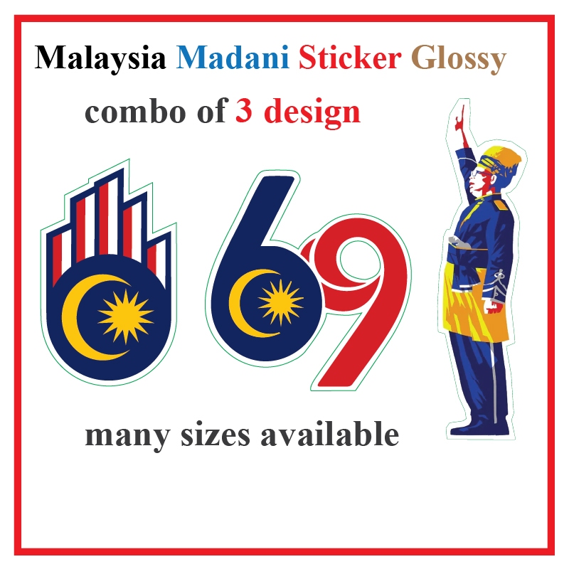 Malaysia Madani Merdeka Logo Sticker / Stiker Pelekat | Shopee Malaysia