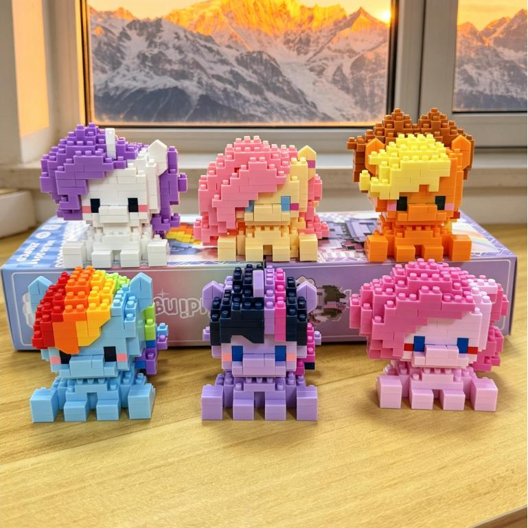 6 My Little Pony Cartoon Nano Block Mini Bricks Cartoon Dolls Building ...