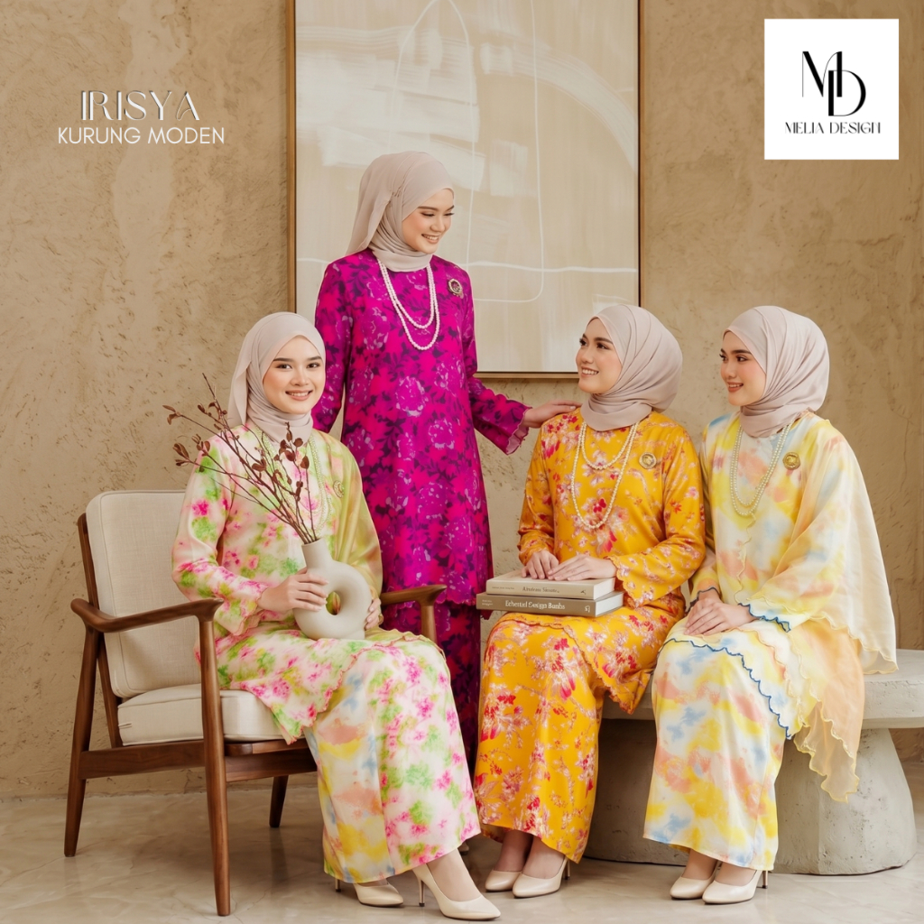 KURUNG MODEN IRISYA BY MELIA DESIGN SULAM BIKU COTTON MANGO PREMIUM ...