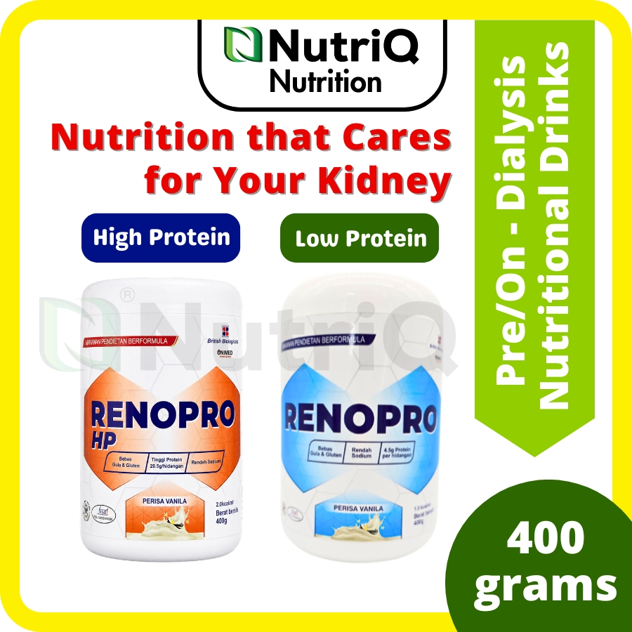 Reno-Pro Susu Milk Powder Renopro 400gram Low or High Protein and ...