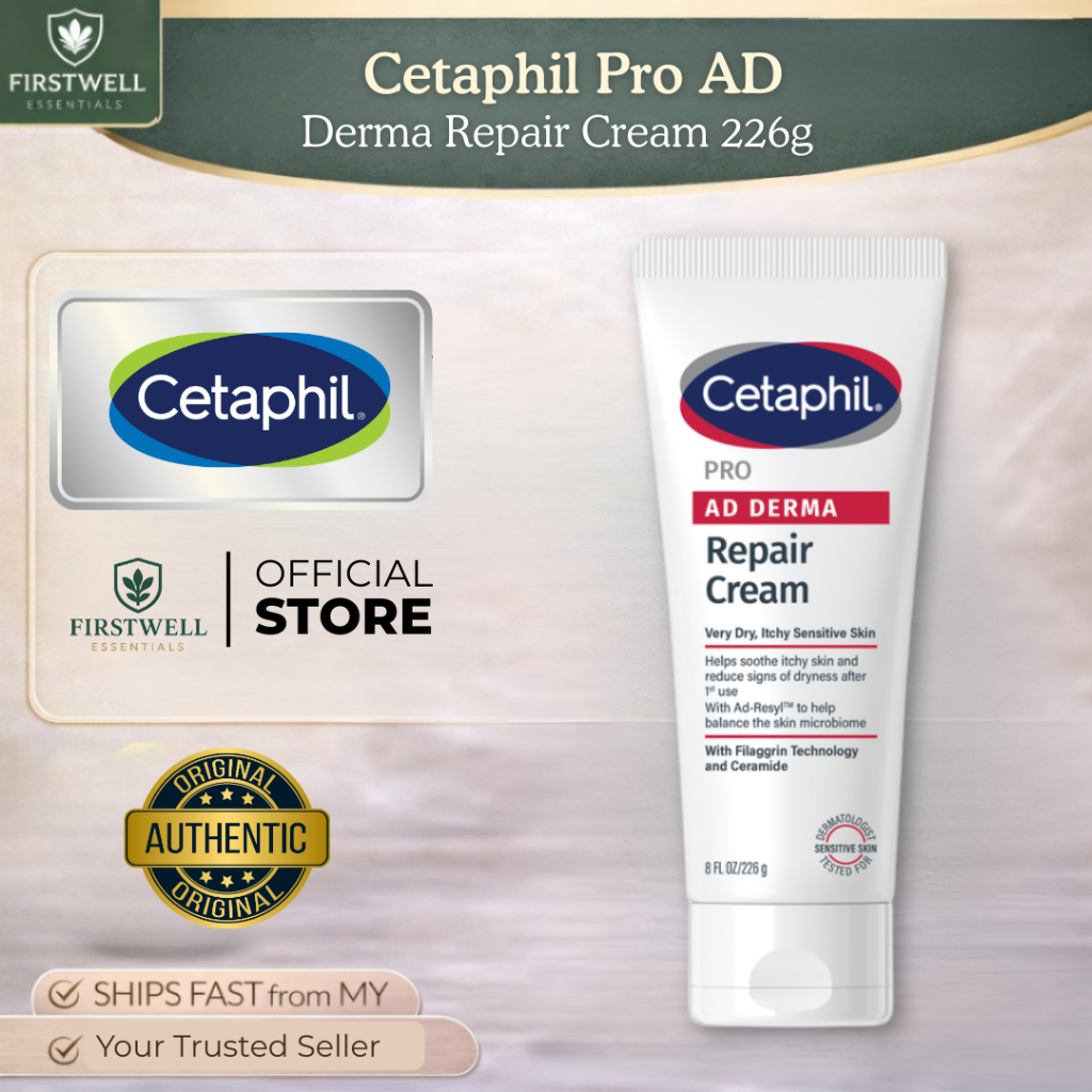 Cetaphil PRO AD Derma Repair Cream 226g | Intensive Moisturizer for Dry ...