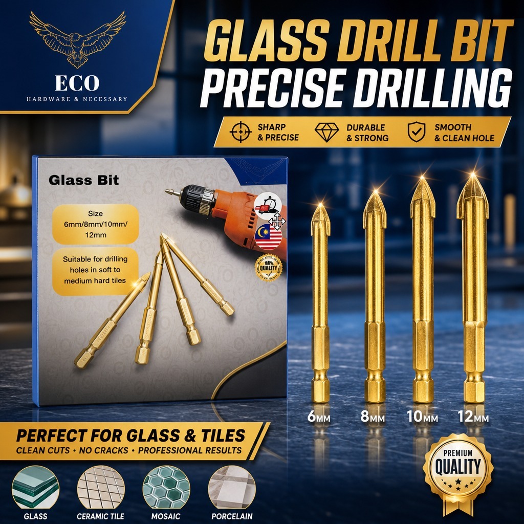 Hex Shank Glass Bits Cross Type Hexagon Ceramic Tile Glass Drill Bit ...