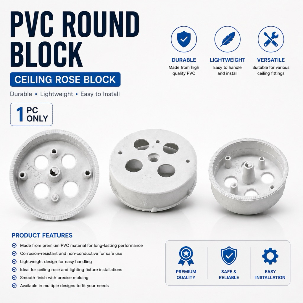 PVC ROUND BLOCK / CEILING ROSE BLOCK 1 pc only | Shopee Malaysia