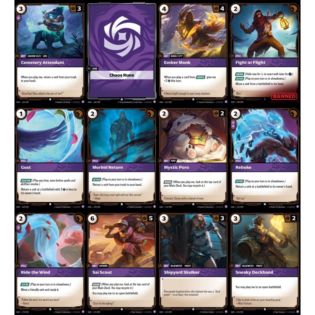 Riftbound: League of Legends TCG RB-01 Origins Chaos C,UC OGN 165 166 ...