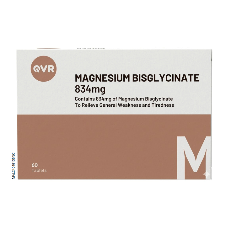 Qvr Magnesium Bisglycinate 834mg 60 Tablets | Shopee Malaysia