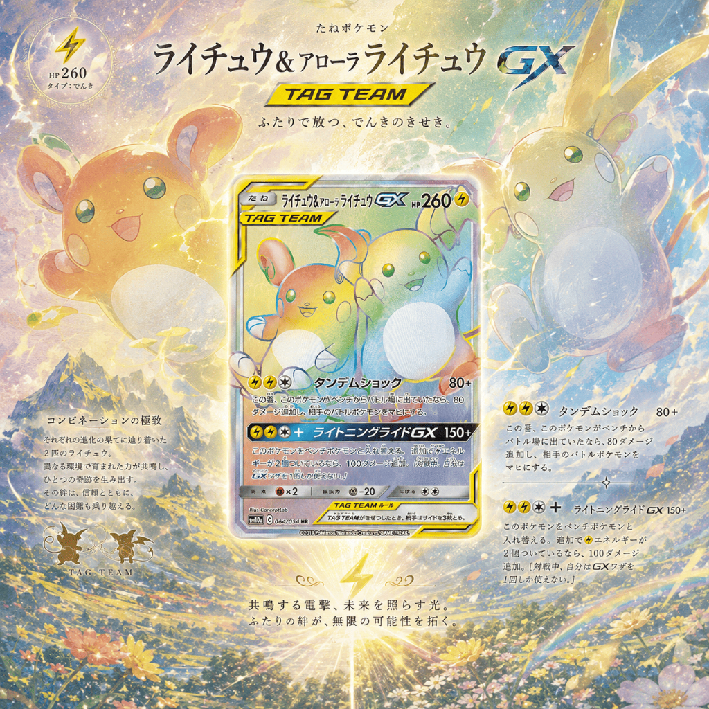 Raichu & Alolan Raichu GX HR 064/054 [SM10a] GG End