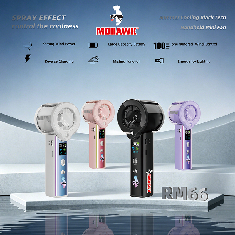 Mohawk F1 Kipas Tangan Mist Fan Cooling | 3000mAh Rechargeable | 100 ...