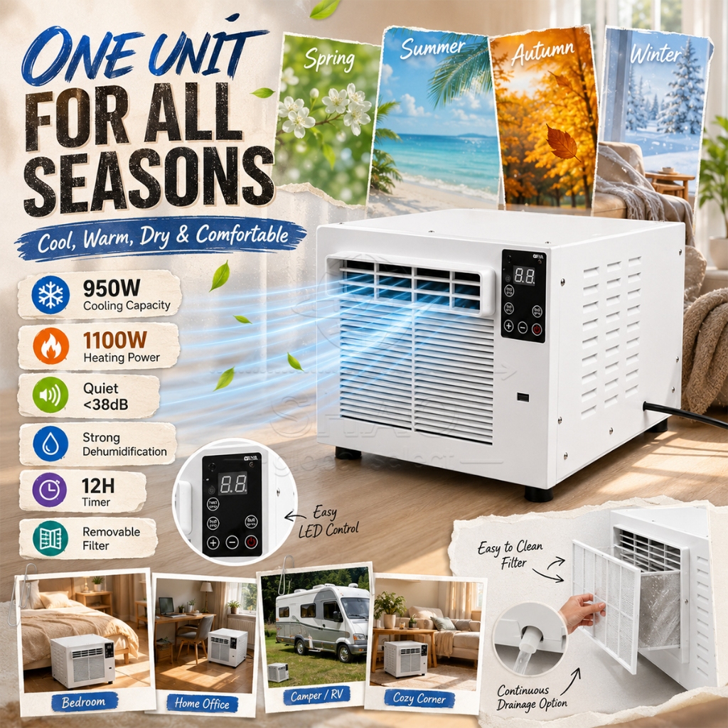 Mini Portable Air Conditioner Cold Heat Aircond No Installation Ready ...