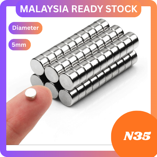 N35 Round Super Magnet 5 - 6mm | NdFeB Super Strong Round Neodymium ...