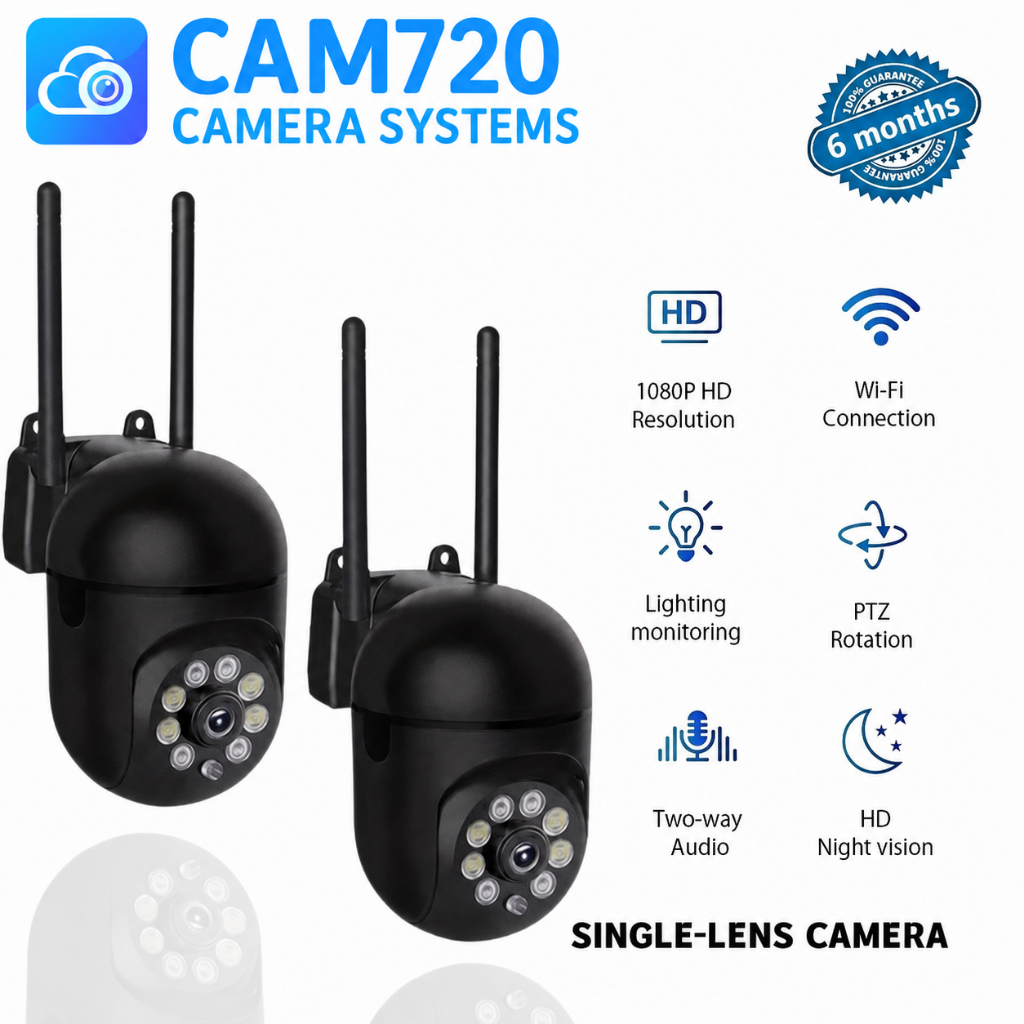 CAM720 APP CCTV Camera 360 Degree WiFi Waterproof IP Security Camera ...