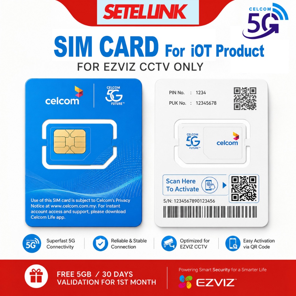 Prepaid 4G Sim Card LTE For CCTV Camera 360 Day Annual 30 Day Monthly ...