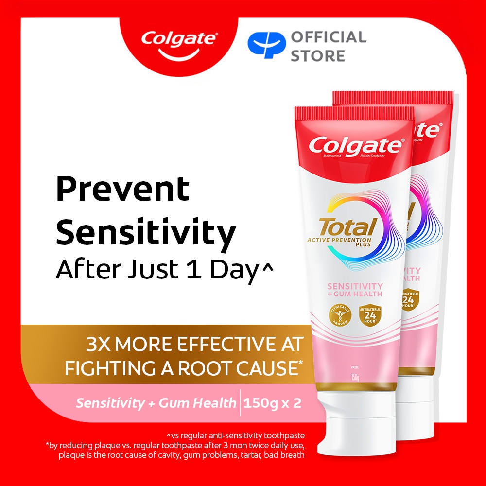 [Bundle of 2] Colgate Total Sensitivity & Gum Toothpaste 150g | Shopee ...