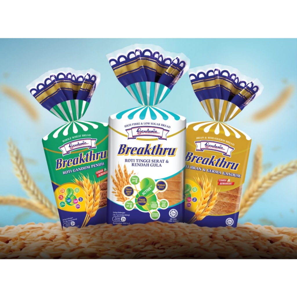 GARDENIA WHOLEMEAL BREAKTHRU ROTI BRAN & GERMA GANDUM FIB ROTI GANDUM ...