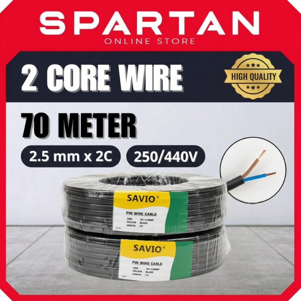 2.5mm 2 Core Wire Flexible Cable | PVC Twin Flat Cable Pin Wire | PVC ...